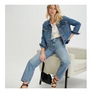 Levi's Women's Size 26 Wellthread Ribcage Straight Jeans In Medium Light Wash